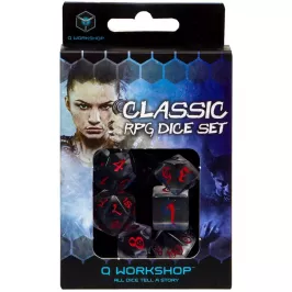 Набор кубиков Classic, Translucent/Blue/Red, 7 шт. картинка 342829 - МосИгра